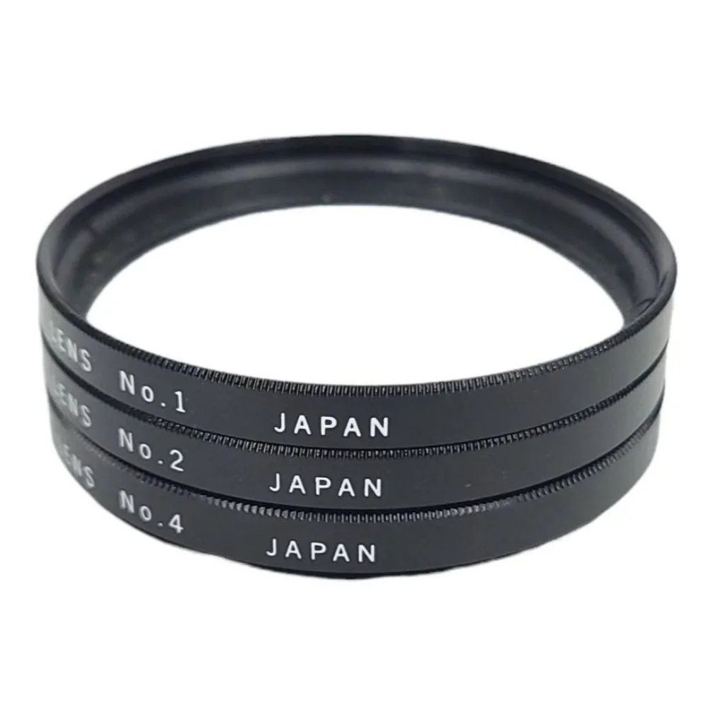 Vivitar 52mm Close Up Lens Set 1 2 4 Storage Case Japan